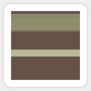 A perfect palette of Quincy, Pastel Brown, Camouflage Green, Putty and Artichoke stripes. Sticker